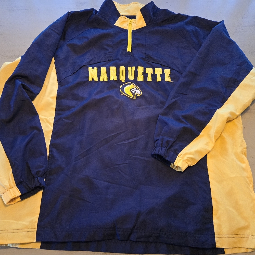 Marquette Golden Eagles Men's XL Mesh Lined Jacket, Cadre Brand, 1/4 Zip - Picture 2 of 13
